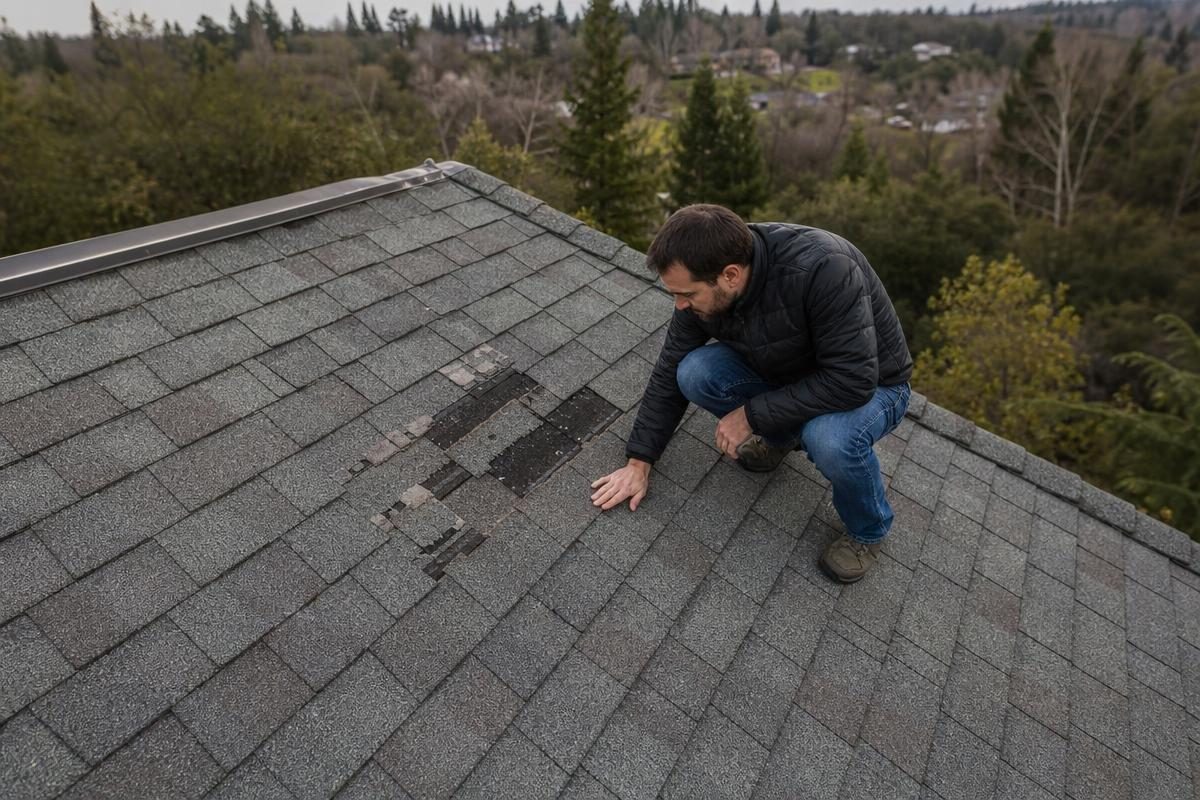 roof replacement vs roof repair inspection in Sacramento foothills