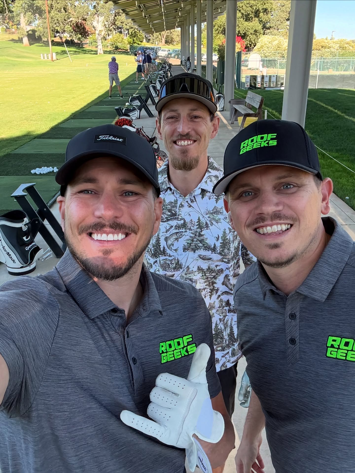 Roof Geeks team at a charity golf event