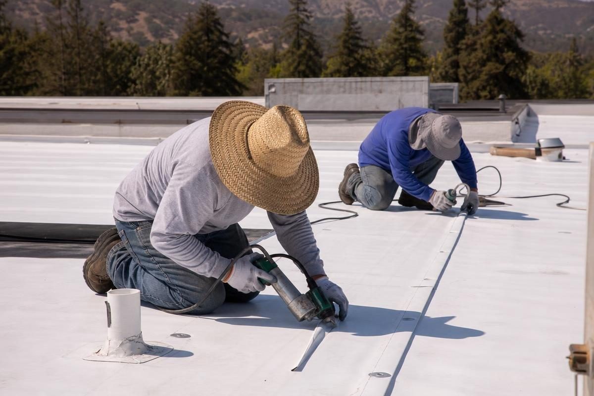 commercial roof replacement cost per square foot California TPO membrane installation